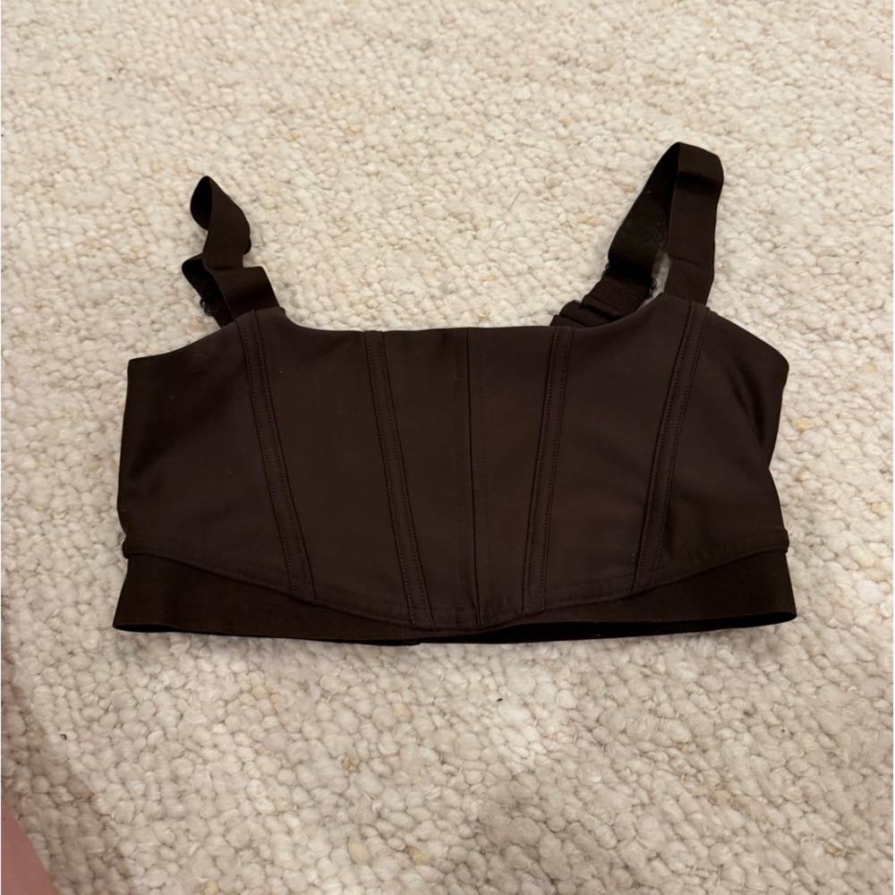 Brown Alo Corset Bra